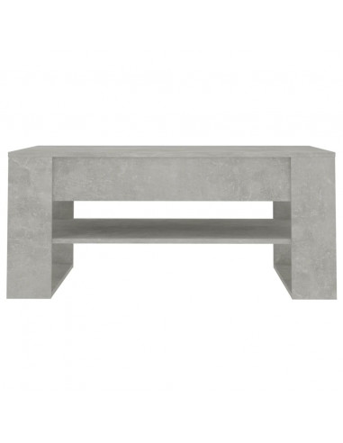 Tavolino Salotto Grigio Cemento 102x55x45 cm Legno Multistrato