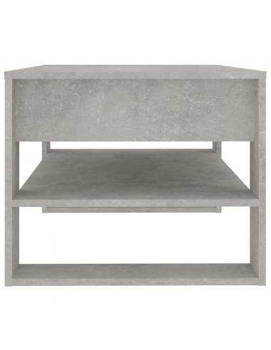 Tavolino Salotto Grigio Cemento 102x55x45 cm Legno Multistrato