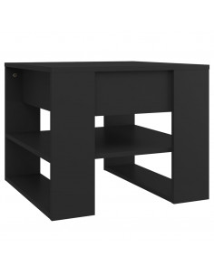 Tavolino da Salotto Nero 55,5x55x45 cm in Legno Multistrato 2