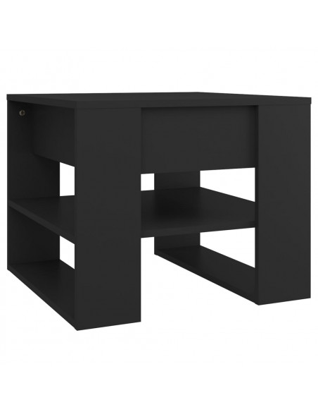 Tavolino da Salotto Nero 55,5x55x45 cm in Legno Multistrato