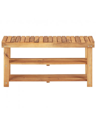 Scarpiera 90x32x46 cm in Legno Massello di Acacia