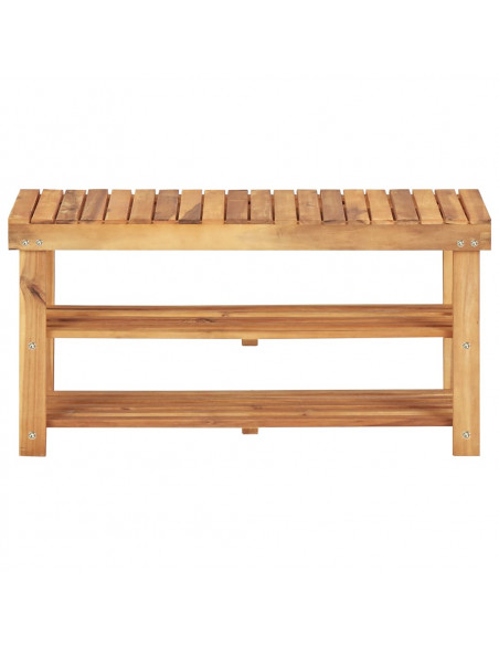 Scarpiera 90x32x46 cm in Legno Massello di Acacia