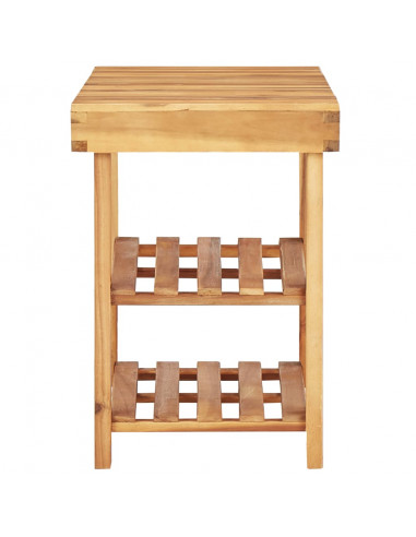 Scarpiera 90x32x46 cm in Legno Massello di Acacia