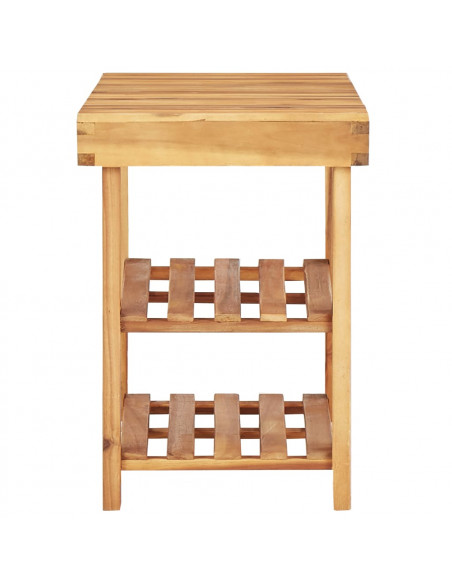 Scarpiera 90x32x46 cm in Legno Massello di Acacia