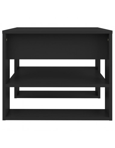 Tavolino da Salotto Nero 55,5x55x45 cm in Legno Multistrato