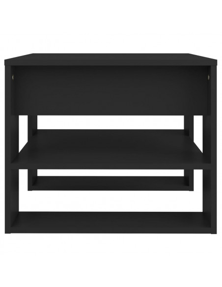Tavolino da Salotto Nero 55,5x55x45 cm in Legno Multistrato