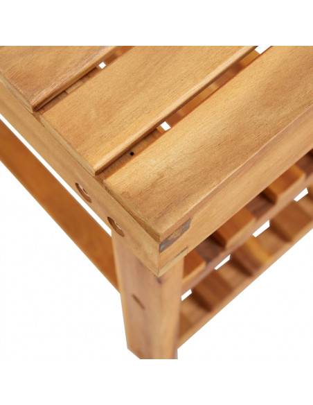 Scarpiera 90x32x46 cm in Legno Massello di Acacia