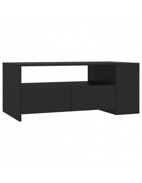 Tavolino da Salotto Nero 102x55x42 cm in Legno Compensato