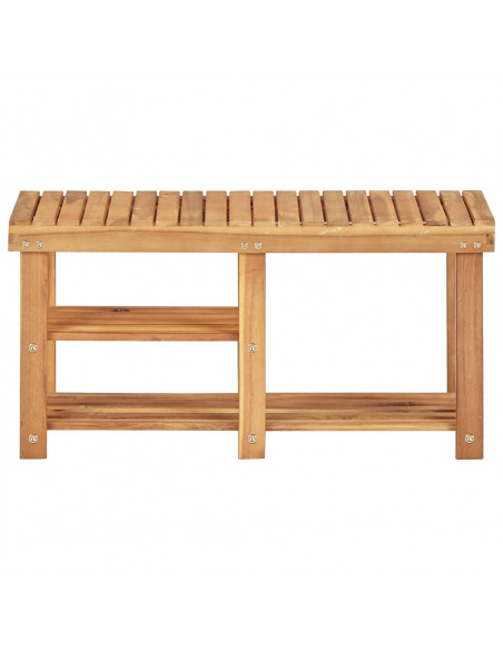 Scarpiera 90x32x46 cm in Legno Massello di Acacia