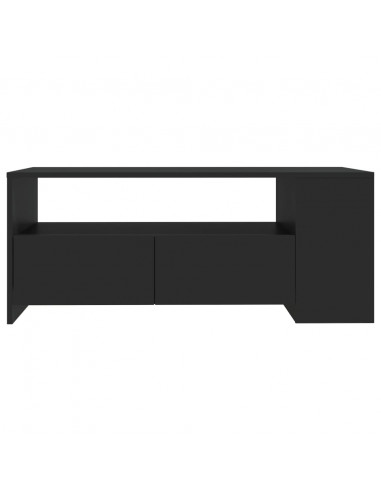 Tavolino da Salotto Nero 102x55x42 cm in Legno Compensato