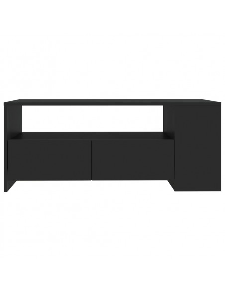 Tavolino da Salotto Nero 102x55x42 cm in Legno Compensato