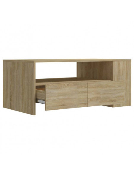 Tavolino da Salotto Rovere Sonoma 102x55x42cm Legno Compensato