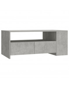 Tavolino Salotto Grigio Cemento 102x55x42 cm Legno Compensato 2