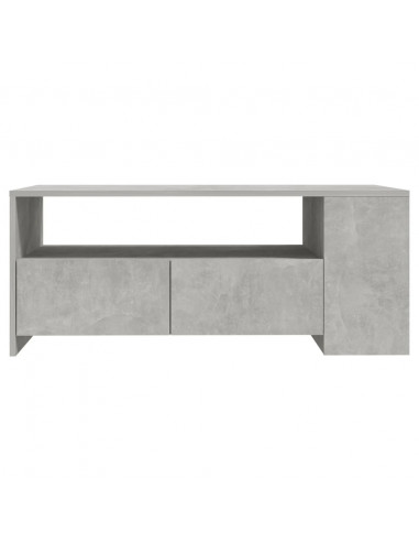 Tavolino Salotto Grigio Cemento 102x55x42 cm Legno Compensato
