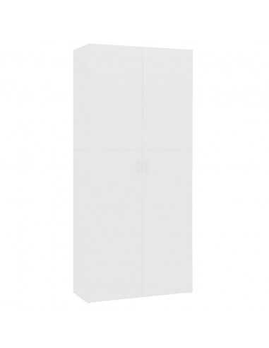 Scarpiera Bianca 80x35,5x180 cm in Legno Multistrato