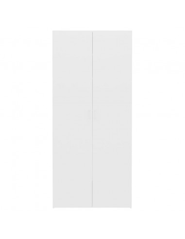 Scarpiera Bianca 80x35,5x180 cm in Legno Multistrato