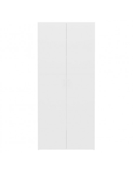Scarpiera Bianca 80x35,5x180 cm in Legno Multistrato