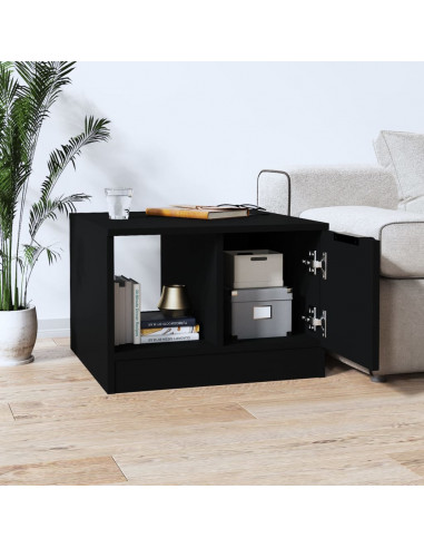 Tavolino da Salotto Nero 50x50x36 cm in Legno Multistrato
