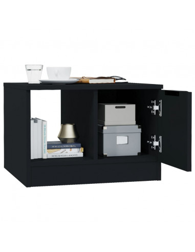 Tavolino da Salotto Nero 50x50x36 cm in Legno Multistrato