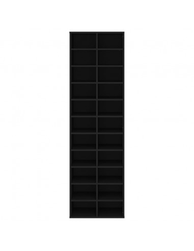 Scarpiera Nera 54x34x183 cm in Truciolato