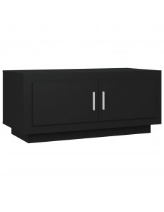 Tavolino da Salotto Nero 102x50x45 cm in Legno Compensato 2