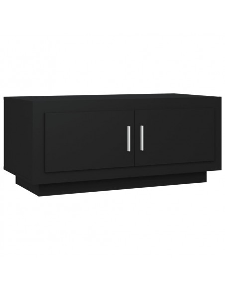 Tavolino da Salotto Nero 102x50x45 cm in Legno Compensato