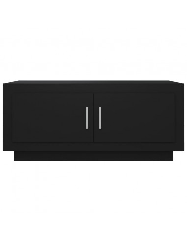 Tavolino da Salotto Nero 102x50x45 cm in Legno Compensato