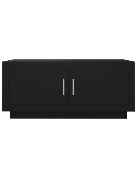 Tavolino da Salotto Nero 102x50x45 cm in Legno Compensato