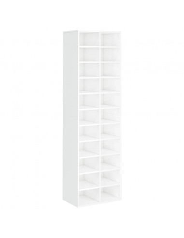 Scarpiera Bianco Lucido 54x34x183 cm in Truciolato