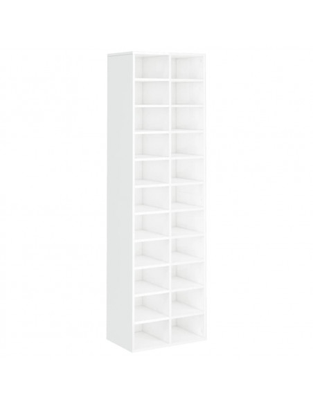 Scarpiera Bianco Lucido 54x34x183 cm in Truciolato