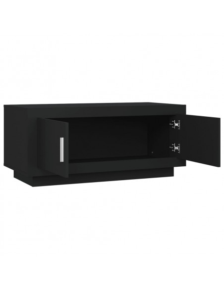 Tavolino da Salotto Nero 102x50x45 cm in Legno Compensato
