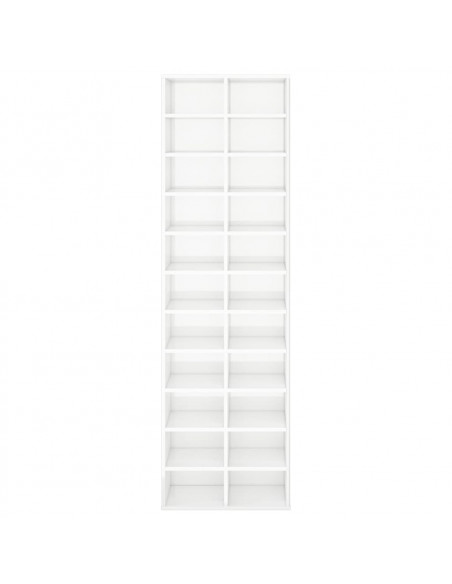 Scarpiera Bianco Lucido 54x34x183 cm in Truciolato