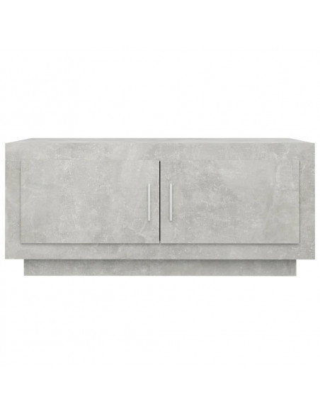 Tavolino Salotto Grigio Cemento 102x50x45 cm Legno Compensato