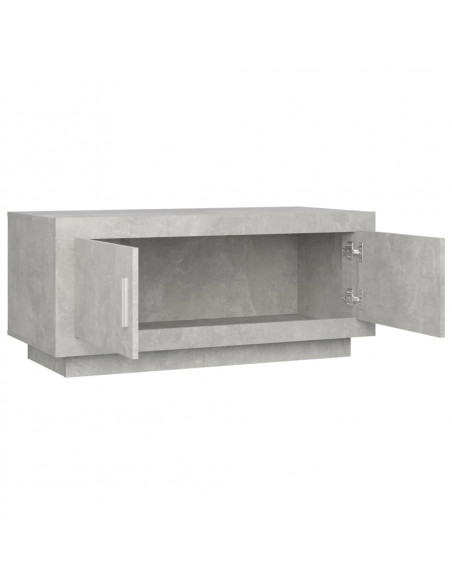Tavolino Salotto Grigio Cemento 102x50x45 cm Legno Compensato