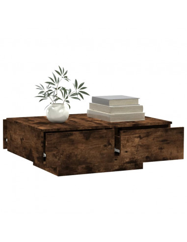 Tavolino da Salotto Rovere Fumo 90x60x31 cm Legno Multistrato