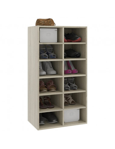 Scarpiera Rovere Sonoma 54x34x100,5 cm in Legno Multistrato