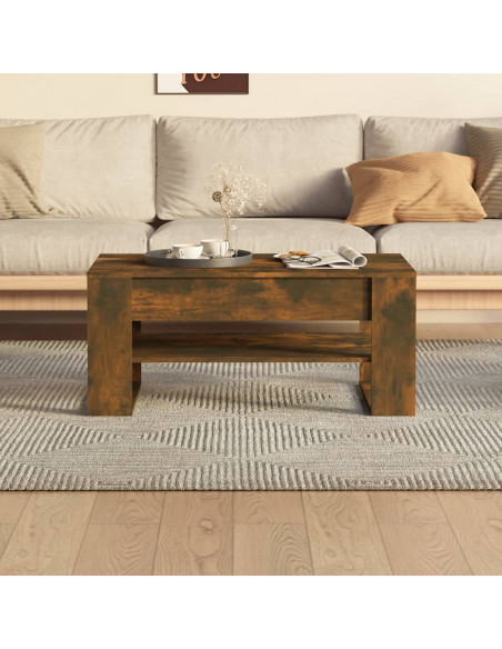 Tavolino Salotto Rovere Anticato 102x55x45 cm Legno Multistrato