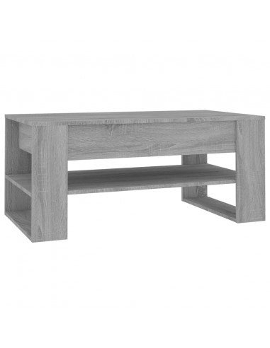 Tavolino da Salotto Grigio Sonoma 102x55x45cm Legno Multistrato
