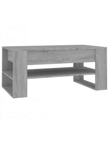 Tavolino da Salotto Grigio Sonoma 102x55x45cm Legno Multistrato