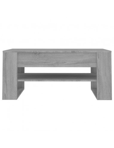 Tavolino da Salotto Grigio Sonoma 102x55x45cm Legno Multistrato