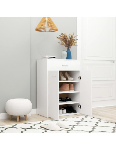 Scarpiera Bianca 60x35x84 cm in Legno Multistrato