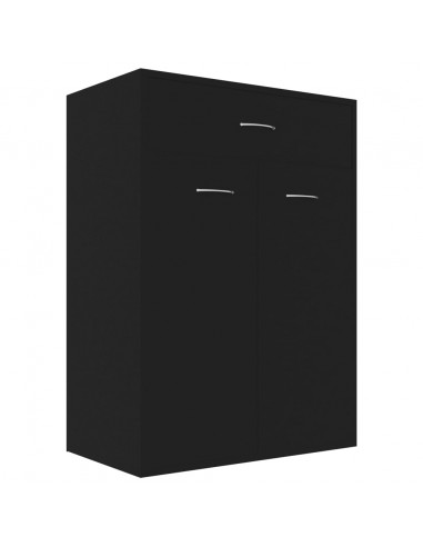 Scarpiera Nera 60x35x84 cm in Legno Multistrato