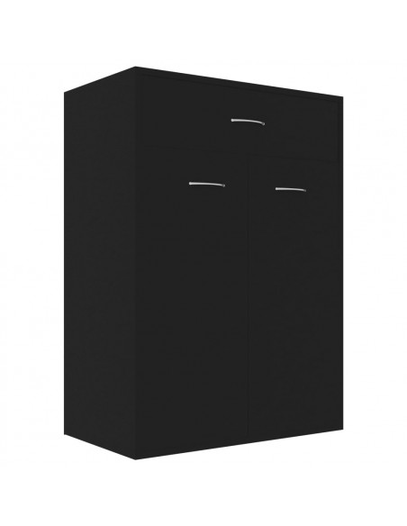 Scarpiera Nera 60x35x84 cm in Legno Multistrato