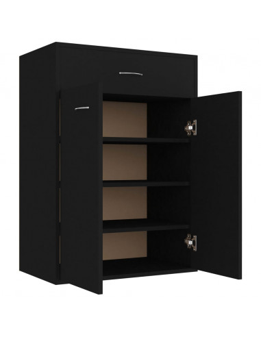 Scarpiera Nera 60x35x84 cm in Legno Multistrato