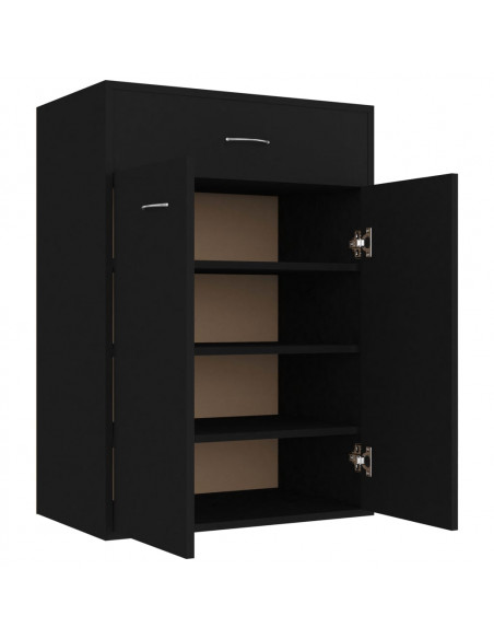 Scarpiera Nera 60x35x84 cm in Legno Multistrato