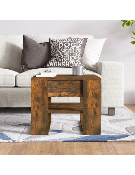 Tavolino da Salotto Rovere 55,5x55x45 cm Legno Multistrato