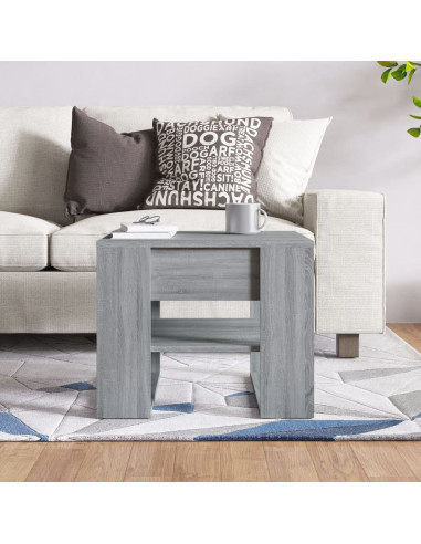 Tavolino Salotto Grigio Sonoma 55,5x55x45 cm Legno Multistrato
