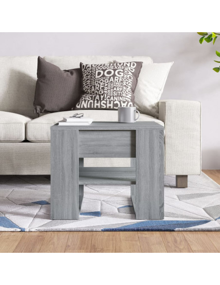 Tavolino Salotto Grigio Sonoma 55,5x55x45 cm Legno Multistrato