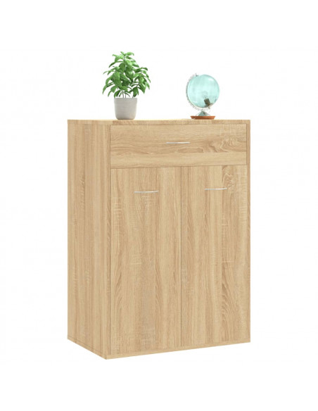 Scarpiera Rovere Sonoma 60x35x84 cm in Legno Multistrato