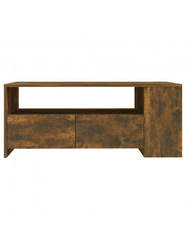 Tavolino da Salotto Rovere Fumo 102x55x42 cm Legno Multistrato